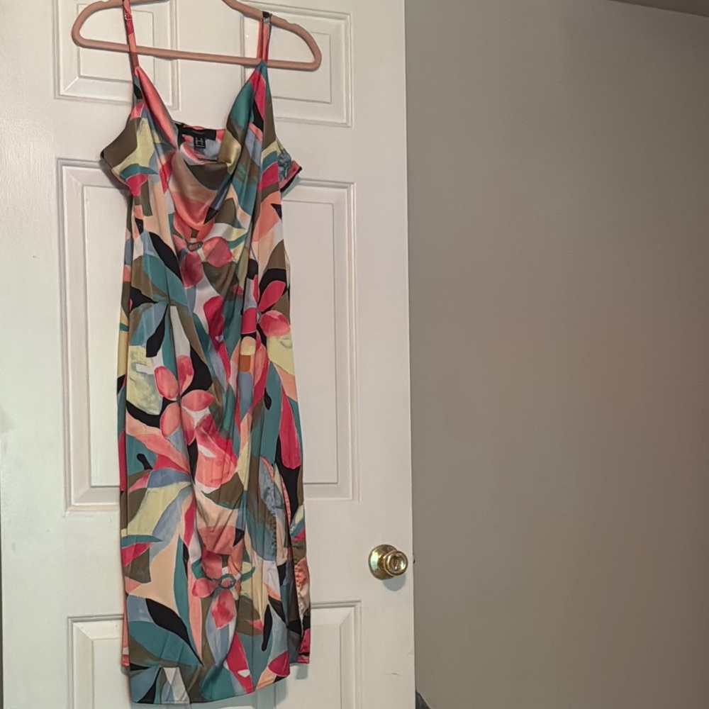 Forever 21 Satin Floral Slip Dress – Size 2X | Soft, Silky & Stunning